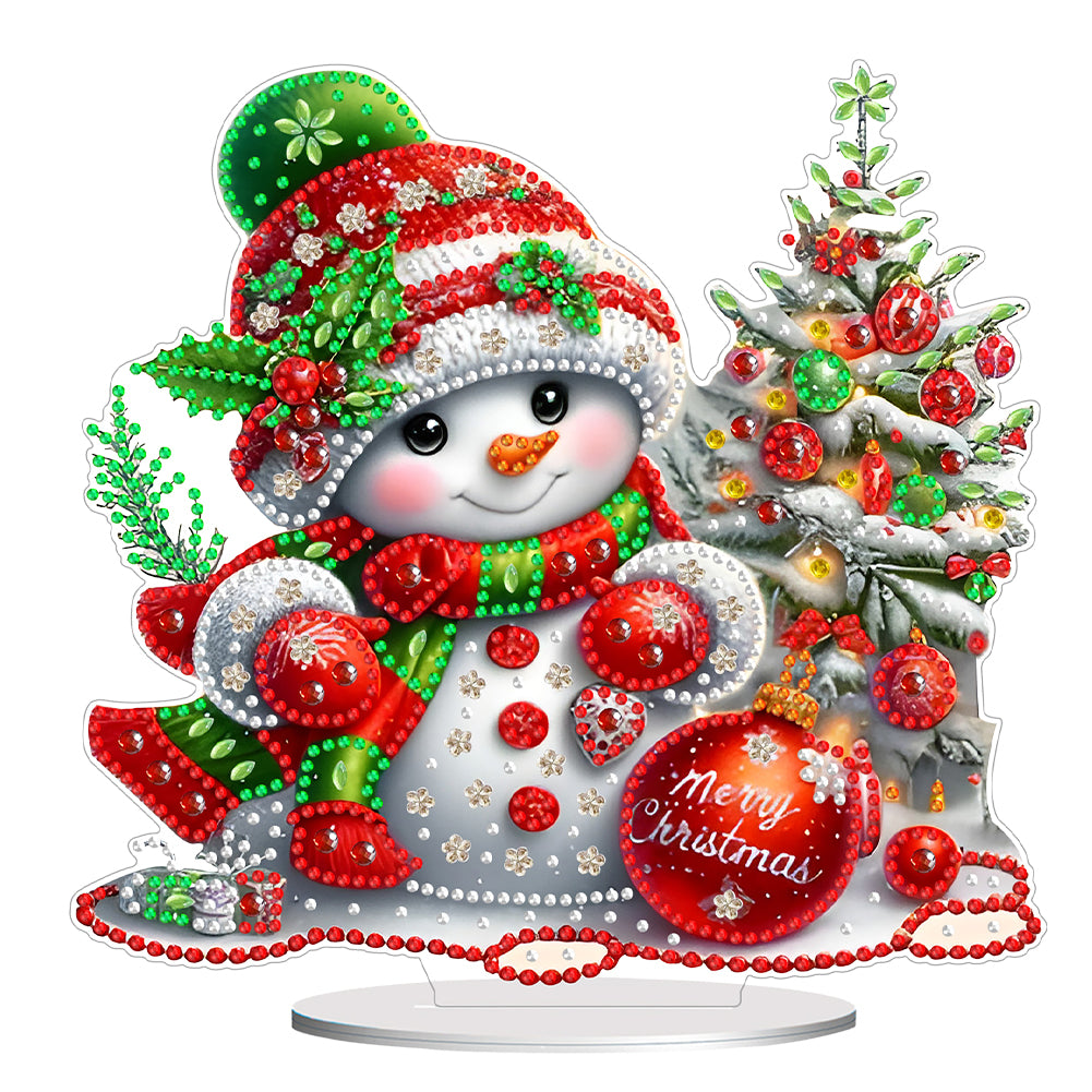 Christmas Snowman Diamond Painting Desktop Ornaments Kit Bedroom Table Decor