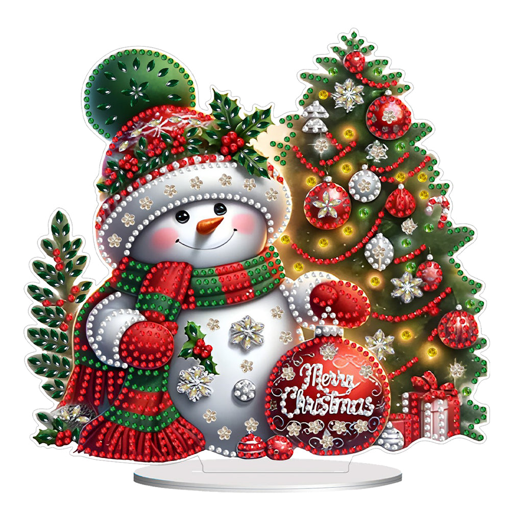 Christmas Snowman Diamond Painting Desktop Ornaments Kit Bedroom Table Decor