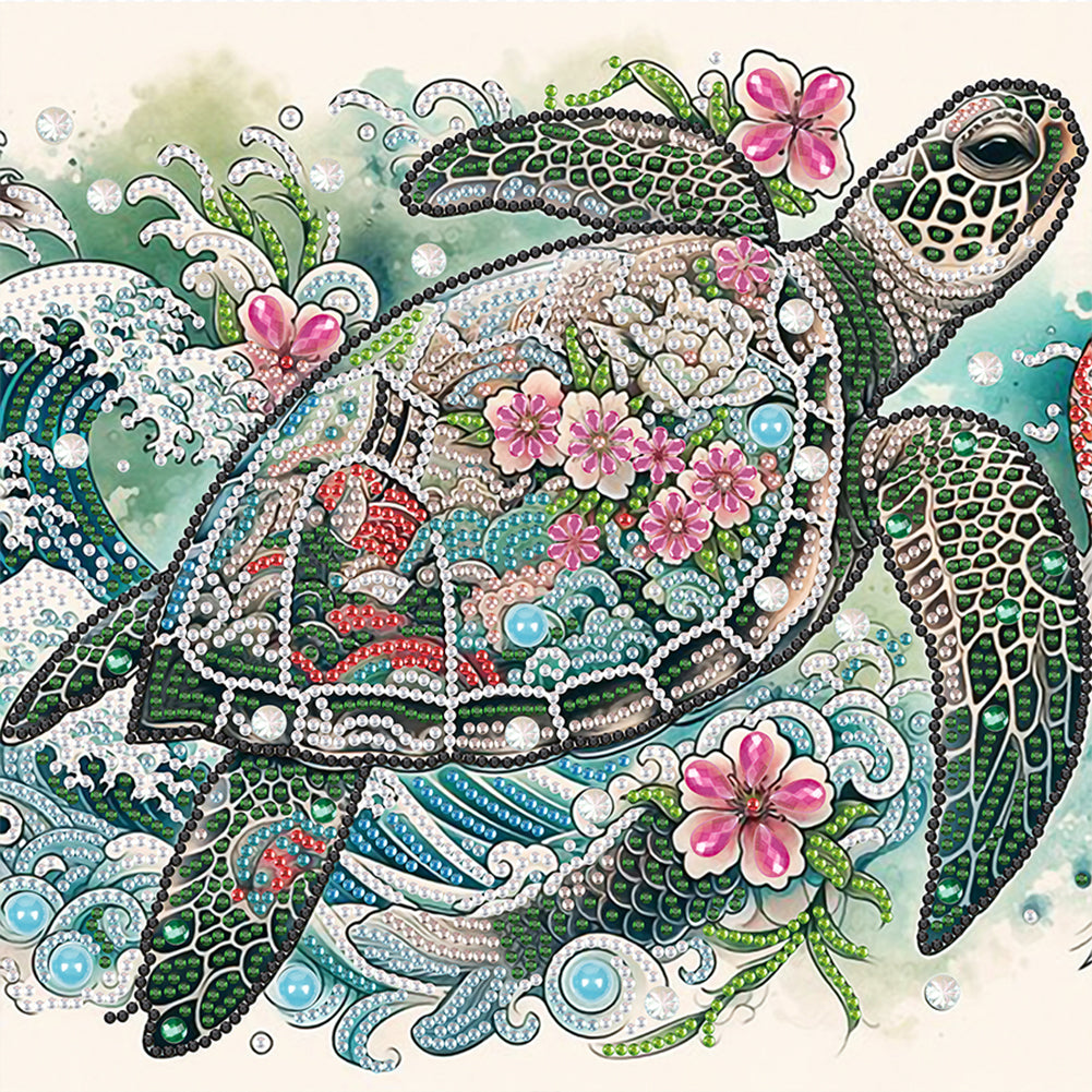 Diamond Painting - Partial Special Shaped - Sea turtle (30*30CM)