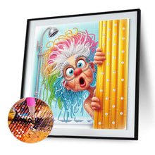 Load image into Gallery viewer, Diamond Painting - Partial Special Shaped - Cute old lady (30*30CM)
