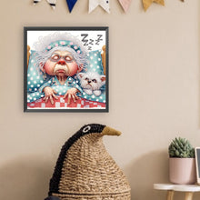 Load image into Gallery viewer, Diamond Painting - Partial Special Shaped - Cute old lady (30*30CM)
