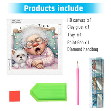 Load image into Gallery viewer, Diamond Painting - Partial Special Shaped - Cute old lady (30*30CM)
