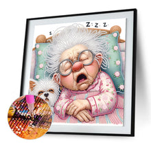 Load image into Gallery viewer, Diamond Painting - Partial Special Shaped - Cute old lady (30*30CM)
