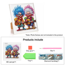 Load image into Gallery viewer, Diamond Painting - Partial Special Shaped - Funny old lady (30*30CM)
