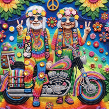 Load image into Gallery viewer, Diamond Painting - Partial Special Shaped - Funny old lady (30*30CM)
