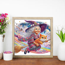 Load image into Gallery viewer, Diamond Painting - Partial Special Shaped - Funny old lady (30*30CM)
