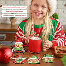 Load image into Gallery viewer, 8Pcs Wooden Christmas Gnome Diamond Painting Coasters with Holder Gift for Mom
