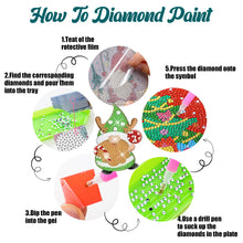 Load image into Gallery viewer, 8Pcs Wooden Christmas Gnome Diamond Painting Coasters with Holder Gift for Mom
