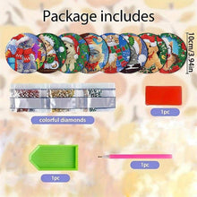 Load image into Gallery viewer, 8Pcs Wooden Christmas Animal Diamond Painting Coasters with Holder Gift for Mom
