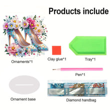 Load image into Gallery viewer, Flower High Heels Diamond Painting Desktop Ornaments Kit Bedroom Table Decor
