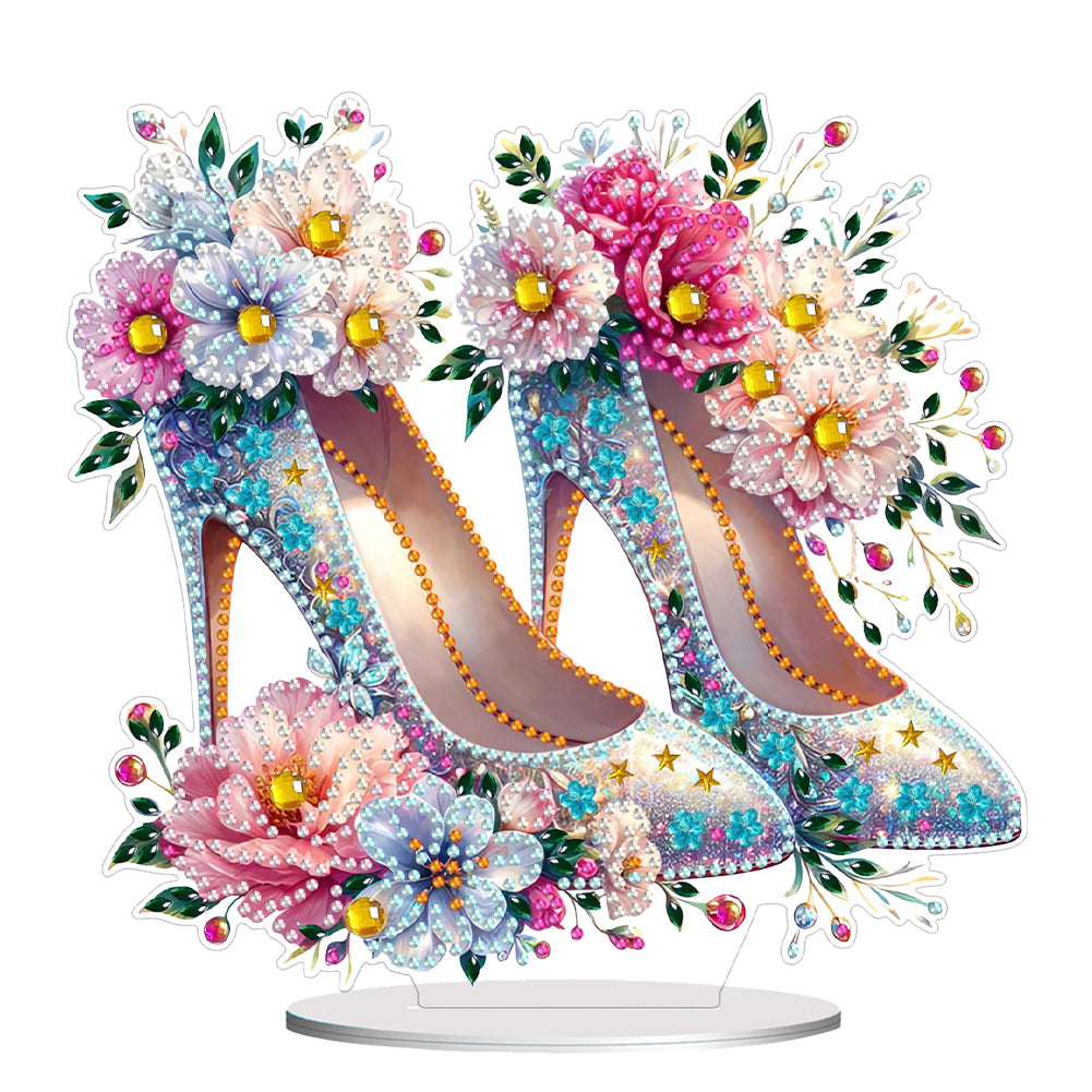 Flower High Heels Diamond Painting Desktop Ornaments Kit Bedroom Table Decor