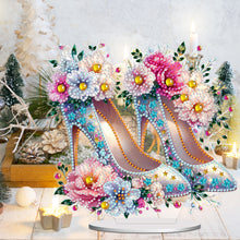 Load image into Gallery viewer, Flower High Heels Diamond Painting Desktop Ornaments Kit Bedroom Table Decor
