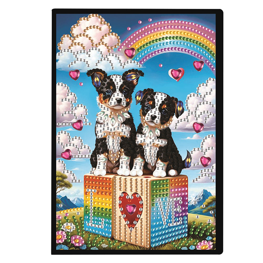 Cute Animal 5D Diamond Painting Notebook Diamond Art Dairy Book for Adults Kids