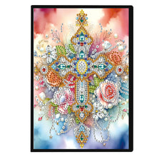 Load image into Gallery viewer, Flower Cross 5D Diamond Painting Notebook Diamond Art Dairy Book for Adults Kids
