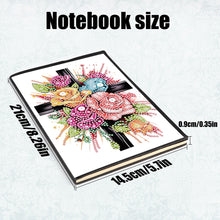 Load image into Gallery viewer, Flower Cross 5D Diamond Painting Notebook Diamond Art Dairy Book for Adults Kids
