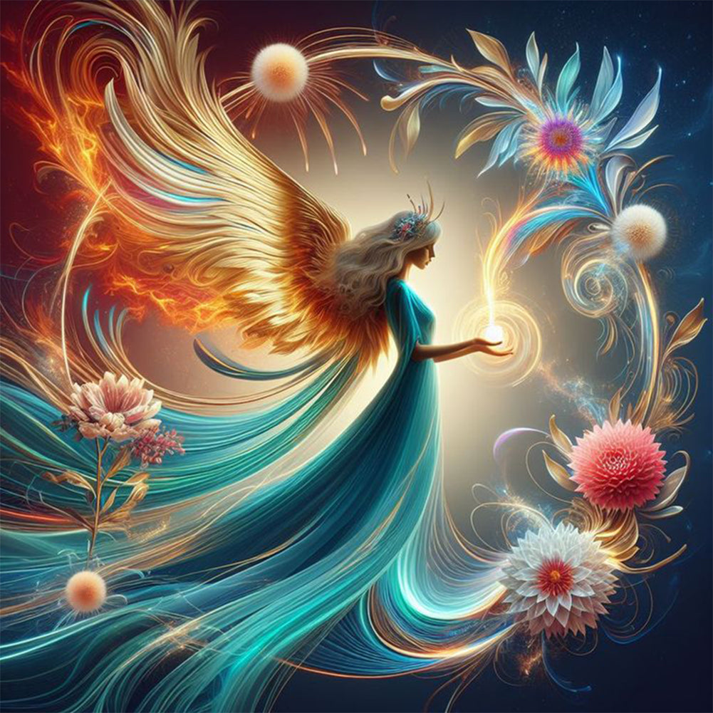 Diamond Painting - Full Round - Butterfly fairy (30*30CM)