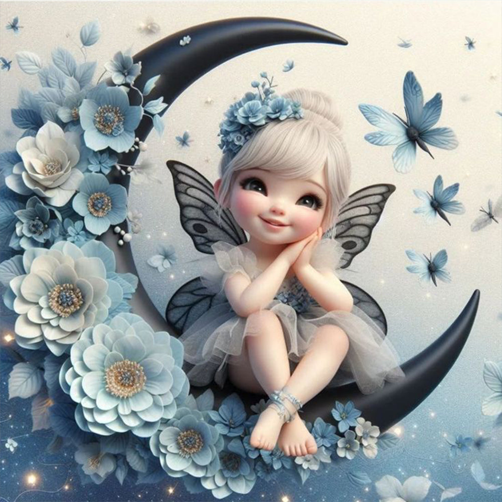 Diamond Painting - Full Round - Moonlight fairy (30*30CM)
