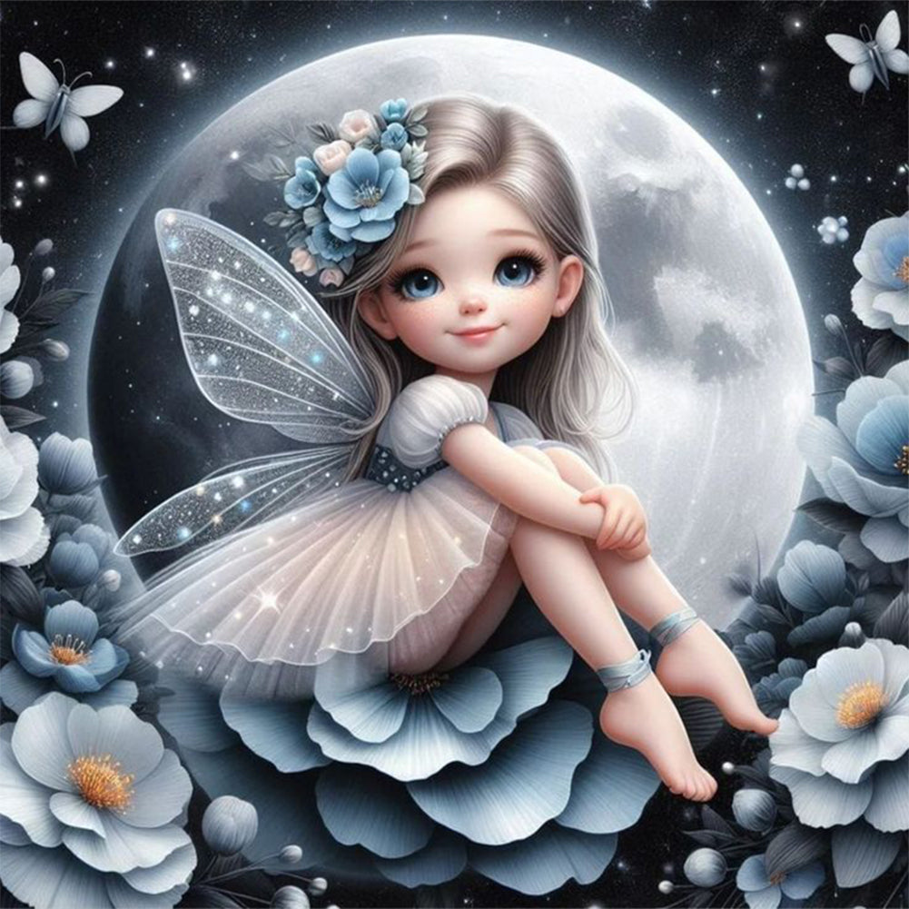 Diamond Painting - Full Round - Moonlight fairy (30*30CM)