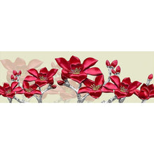 Load image into Gallery viewer, Diamond Painting - Full Round - Sheng Red flowers in bloom (80*30CM)
