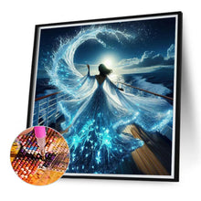Load image into Gallery viewer, Diamond Painting - Full Round - Girl with wave back (40*40CM)
