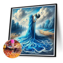 Load image into Gallery viewer, Diamond Painting - Full Round - Girl with long hair (40*40CM)

