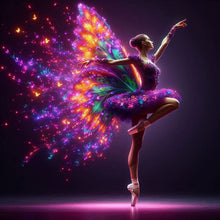 Load image into Gallery viewer, Diamond Painting - Full Round - Girl with butterfly ballet (40*40CM)
