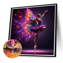 Load image into Gallery viewer, Diamond Painting - Full Round - Girl with butterfly ballet (40*40CM)
