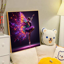 Load image into Gallery viewer, Diamond Painting - Full Round - Girl with butterfly ballet (40*40CM)
