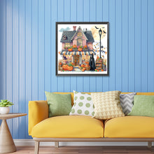 Load image into Gallery viewer, Diamond Painting - Partial Special Shaped - Halloween street hut (30*30CM)
