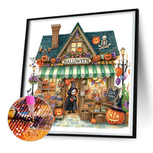 Load image into Gallery viewer, Diamond Painting - Partial Special Shaped - Halloween street hut (30*30CM)
