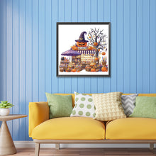 Load image into Gallery viewer, Diamond Painting - Partial Special Shaped - Halloween street hut (30*30CM)

