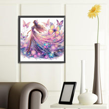 Load image into Gallery viewer, Diamond Painting - Full Round - Girl with butterfly and girl (40*40CM)
