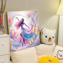 Load image into Gallery viewer, Diamond Painting - Full Round - Girl with flower and music (40*40CM)
