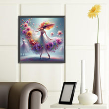 Load image into Gallery viewer, Diamond Painting - Full Round - Girl with flower skirt (40*40CM)
