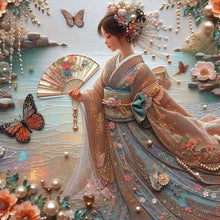 Load image into Gallery viewer, Diamond Painting - Full Round - Japanese beauty (40*40CM)
