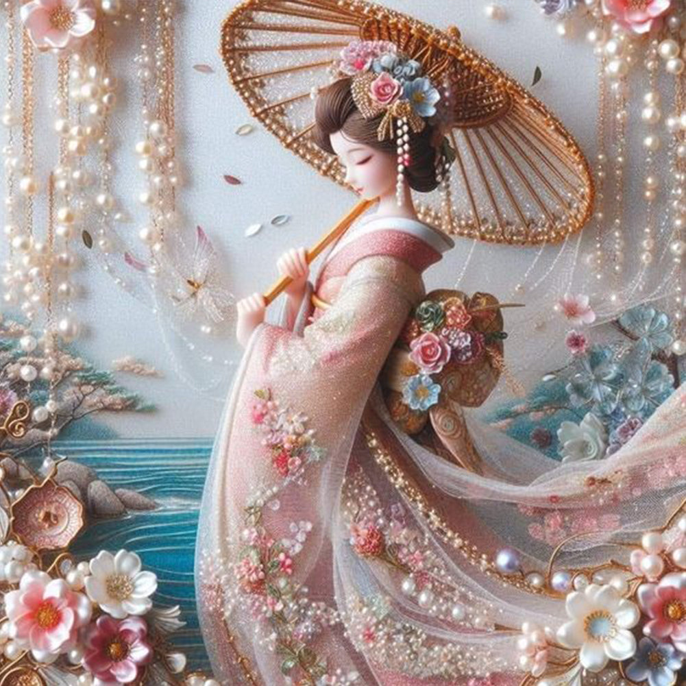 Diamond Painting - Full Round - Japanese beauty (40*40CM)