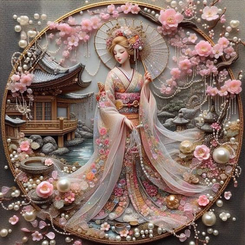 Diamond Painting - Full Round - Japanese beauty (40*40CM)