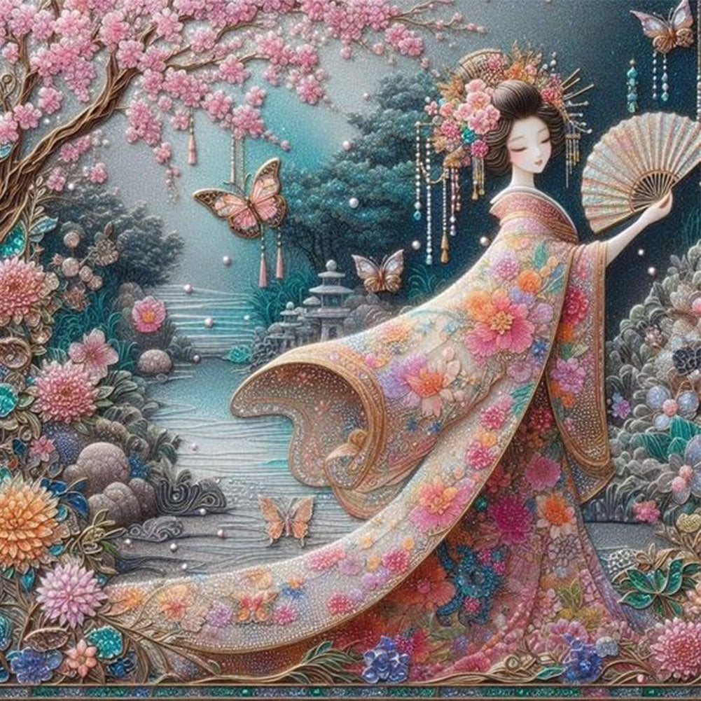 Diamond Painting - Full Round - Japanese beauty (40*40CM)