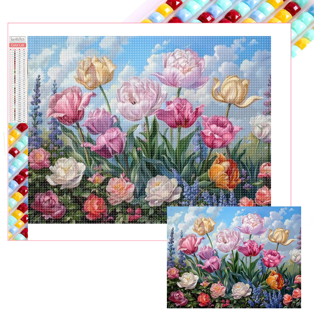 Diamond Painting - Full Square - Tulips (40*30CM)