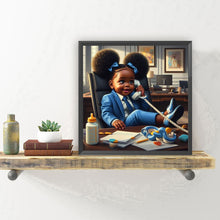 Load image into Gallery viewer, Diamond Painting - Full Round - Girl on the phone (30*30CM)
