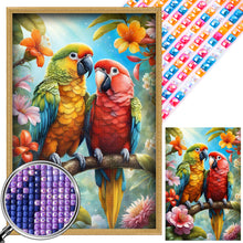 Load image into Gallery viewer, AB Diamond Painting - Full Square - Pair of parrots (40*60CM)
