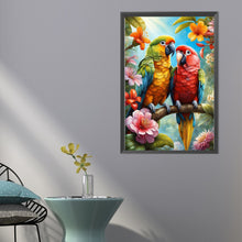 Load image into Gallery viewer, AB Diamond Painting - Full Square - Pair of parrots (40*60CM)
