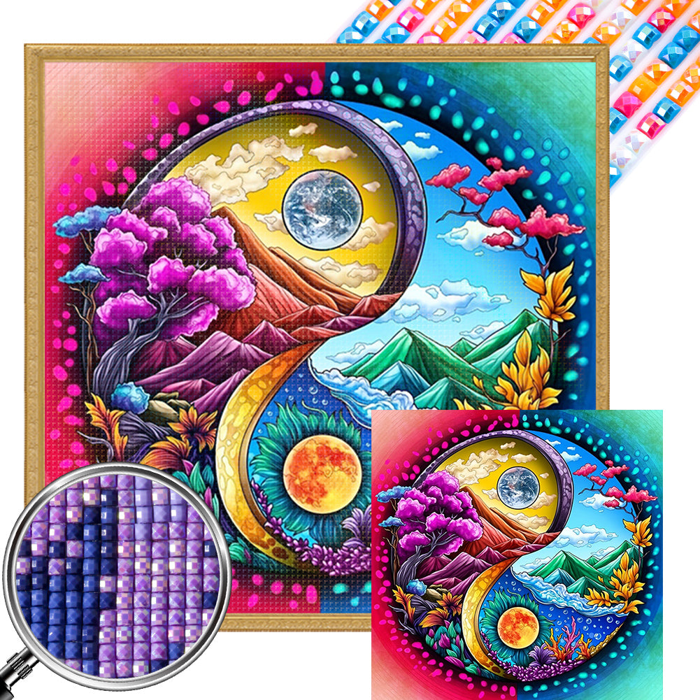 AB Diamond Painting - Full Square - Landscape Bagua map (45*45CM)