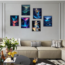 Load image into Gallery viewer, 6pcs Round Diamond Painting Set - Fluorescent waterfall (30*40CM)
