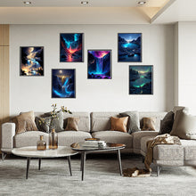Load image into Gallery viewer, 6pcs Round Diamond Painting Set - Fluorescent waterfall (30*40CM)
