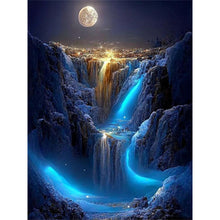 Load image into Gallery viewer, 6pcs Round Diamond Painting Set - Fluorescent waterfall (30*40CM)
