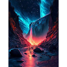 Load image into Gallery viewer, 6pcs Round Diamond Painting Set - Fluorescent waterfall (30*40CM)
