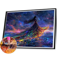 Load image into Gallery viewer, AB Diamond Painting - Full Round - Girl under the starry sky (50*40CM)
