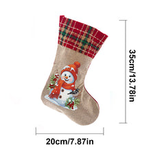 Load image into Gallery viewer, Linen Diamond Painting Xmas Stocking Decor 5D Rhinestone Xmas Socks for Kid Gift
