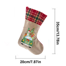 Load image into Gallery viewer, Linen Diamond Painting Xmas Stocking Decor 5D Rhinestone Xmas Socks for Kid Gift
